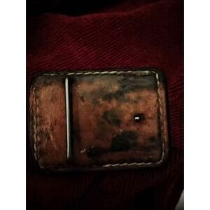 Vintage Leather Belt Buckle Horse‎ Rectangle Lght brown